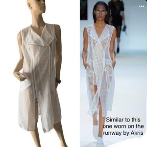 White Sleeveless Cowl Neck Midi Dress